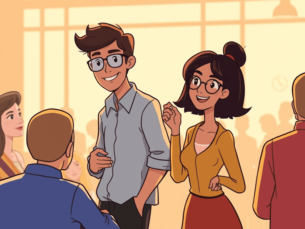 no text animated illustration based on blog post title