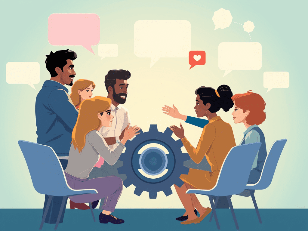 no text animated illustration based on blog post title