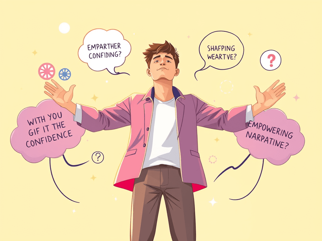 no text animated illustration based on blog post title