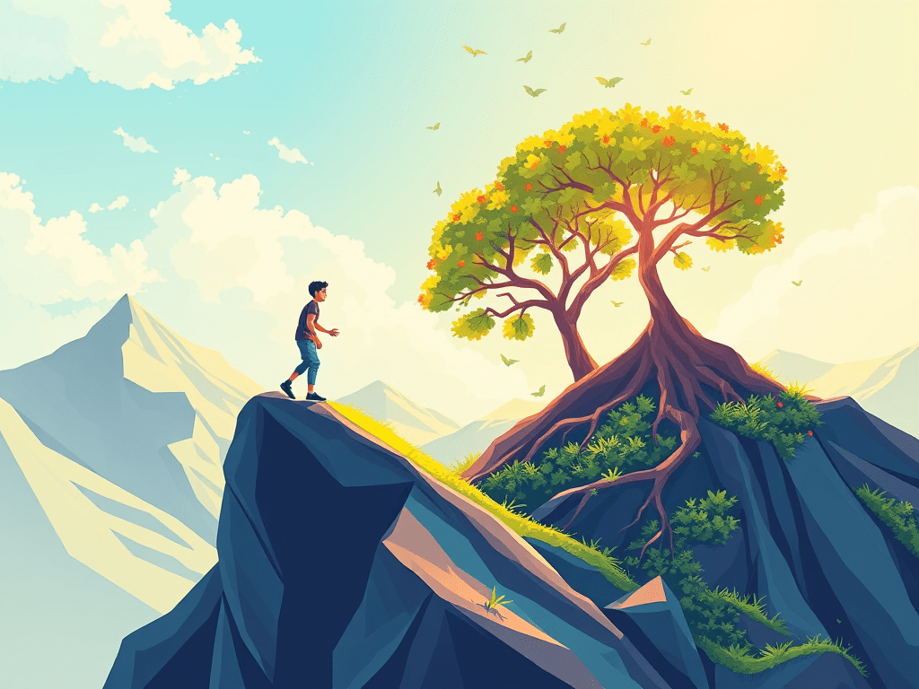 no text animated illustration based on blog post title