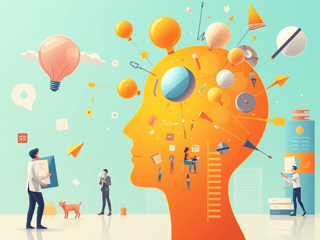 no text animated illustration based on blog post title