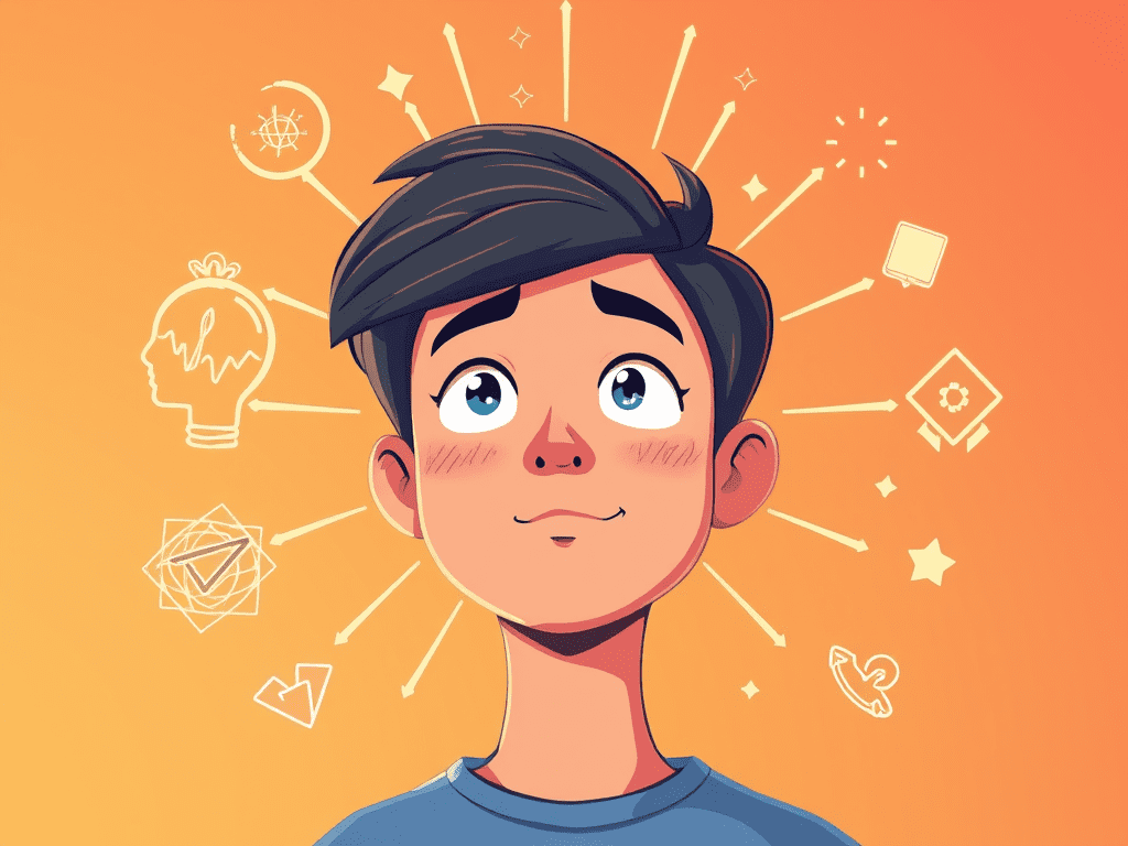 no text animated illustration based on blog post title