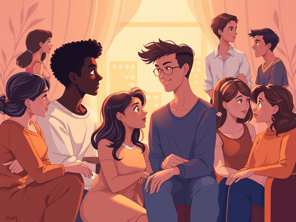 no text animated illustration based on blog post title