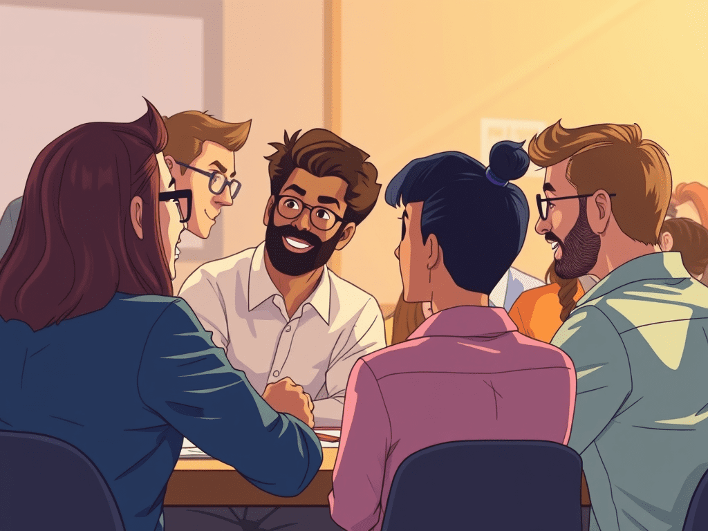 no text animated illustration based on blog post title