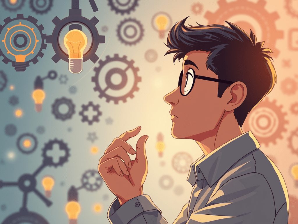 no text animated illustration based on blog post title